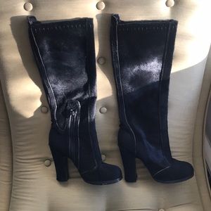 ROCHAS ALL PONY FUR BOOTS!!! So hot on!